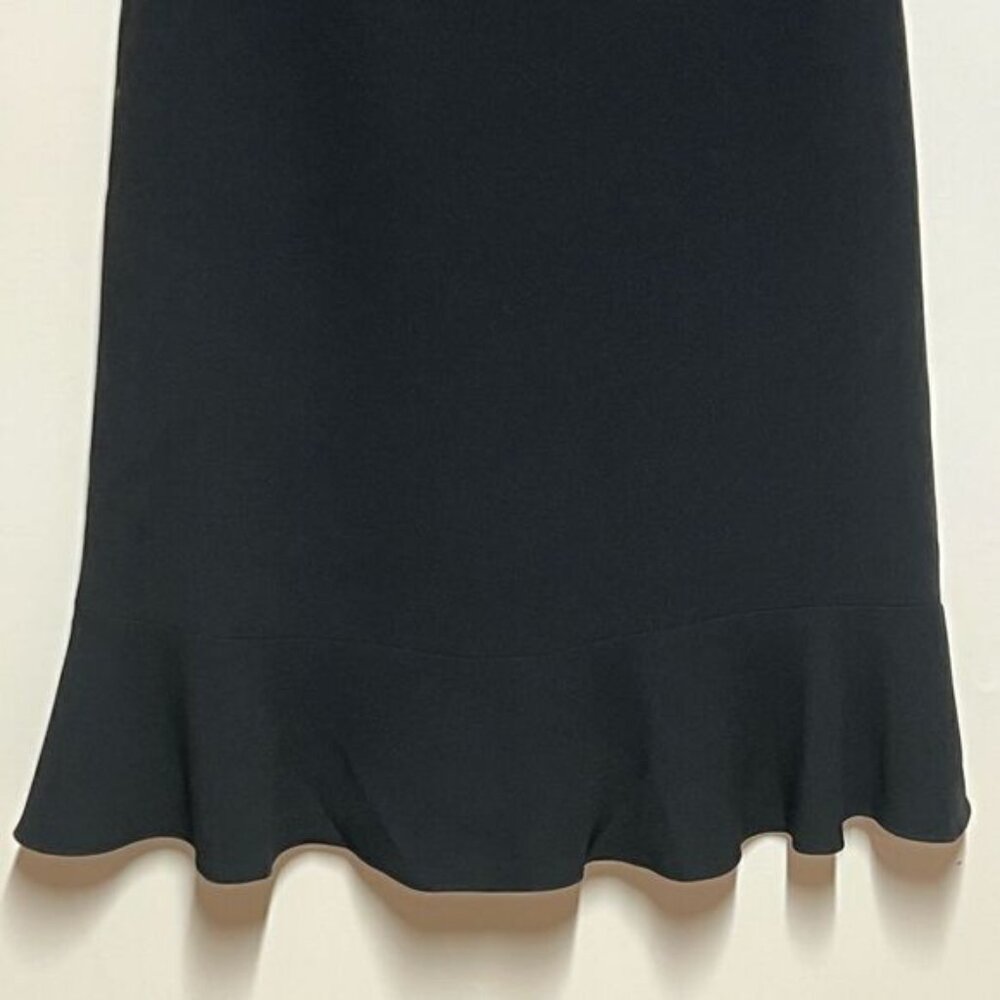 NWT rickie freeman Teri Jon Peplum Hem Embellished Collar Black Shift Dress Sz 6 - Picture 6 of 7